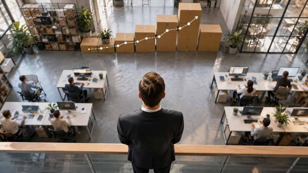 Business scaling with efficient operations and controlled overhead costs