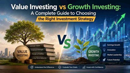 Value Investing vs Growth Investing: A Complete Guide to Choosing the Right Investment Strategy Value investing vs growth investing comparison with stock market growth and financial analysis.